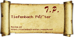 Tiefenbach Péter névjegykártya