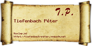 Tiefenbach Péter névjegykártya